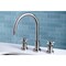 Kingston Brass KS8728DXLS Widespread Kitchen Faucet, Brushed Nickel KS8728DXLS - alternate 4